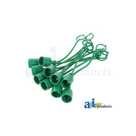 A & I Products Dust Cap, 1/2", Green  8" x4" x4" A-C211016